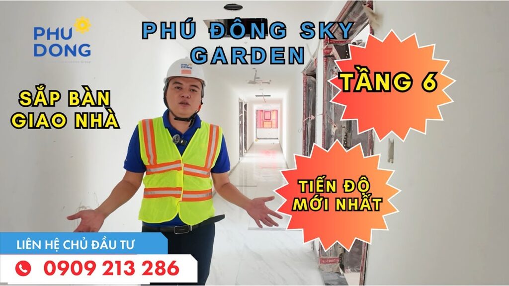 Tiến độ tầng 6 dự án Phú Đông Sky Garden Căn hộ 06-18, căn hộ 06 -19, căn hộ 06-20 hướng đông nam