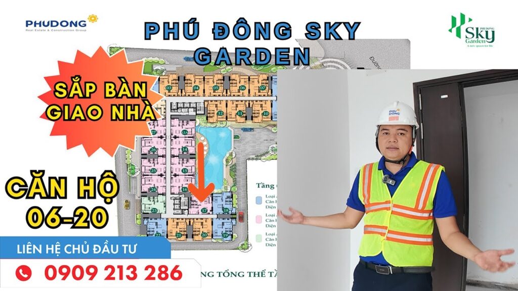 Phú Đông Sky Garden |Căn hộ bếp kín 69 m2 hướng đông nam, cửa chính hướng tây bắc mã số  06-20