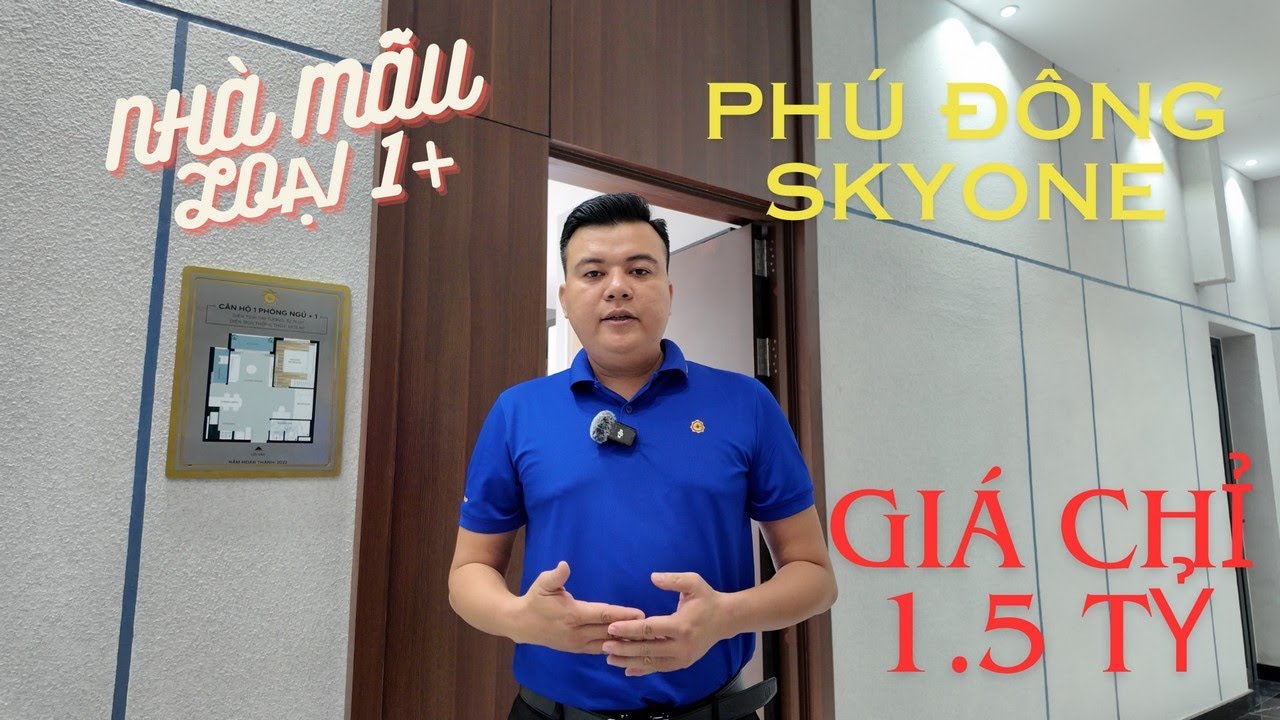 Nhà mẫu Căn Hộ Phú Đông Sky One Loại Căn hộ 1 Phòng Ngủ + và 1 Nhà Vệ Sinh