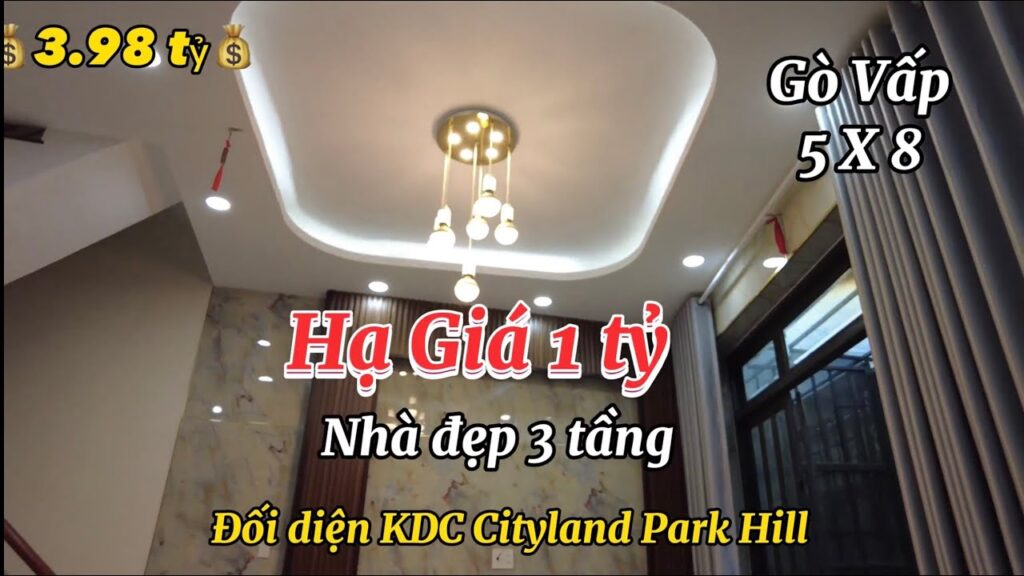 Chủ ngộp ngân hàng Hạ giá 1 tỷ. Nhà 3 tầng đối diện khu dân cư Cityland Park Hill