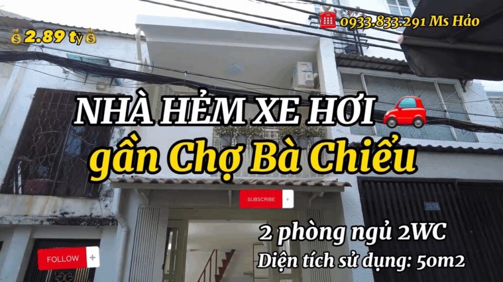 💰Chỉ 2.89 tỷ Nhà hẻm xe hơi ngay CHỢ BÀ CHIỂU, Bình Thạnh