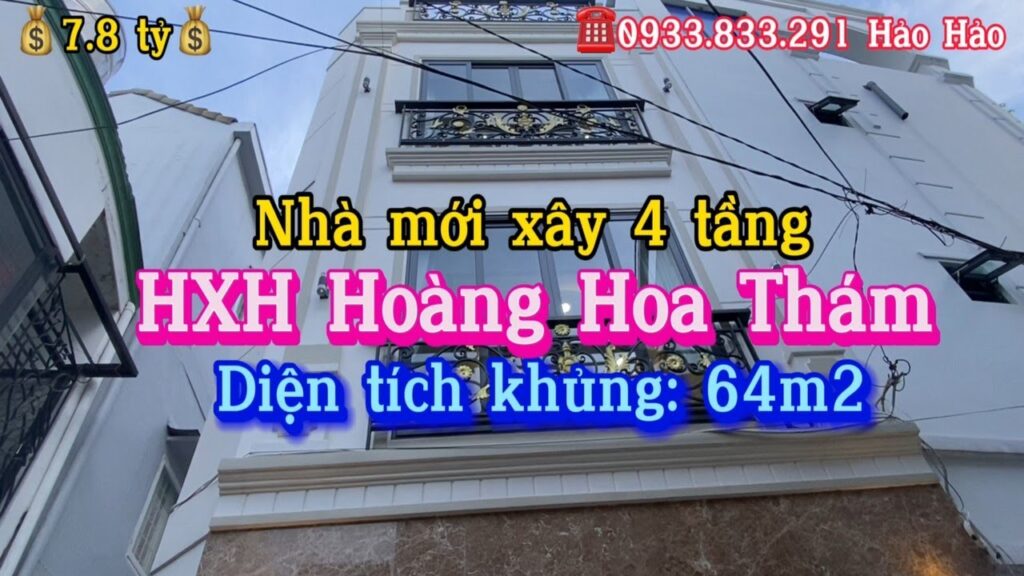 Nhà đẹp mới xây HXH Hoàng Hoa Thám & Nguyễn Văn Đậu, P5, Bình Thạnh Gần chợ Cây Quéo