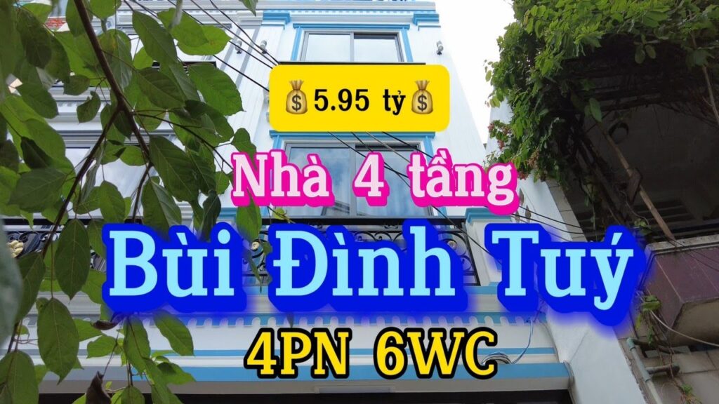 Bán nhà Phường 12 Bình Thạnh, Nhà 4 tầng mới xây Bùi Đình Tuý, 4 phòng ngủ 6WC