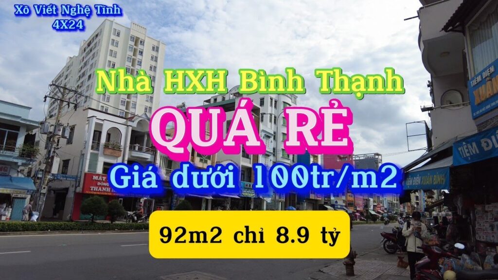 Quá rẻ nhà HXH Bình Thạnh giá dưới 100tr/m2😍 Xô Viết Nghệ Tĩnh, P26, Bình Thạnh