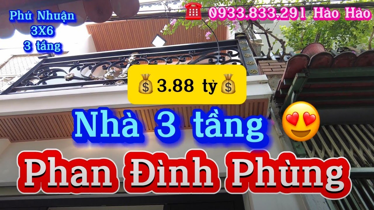 💰3.88 tỷ 💰 ⛔⛔Bán nhà 3 tầng Phan Đình Phùng, P1, Phú Nhuận