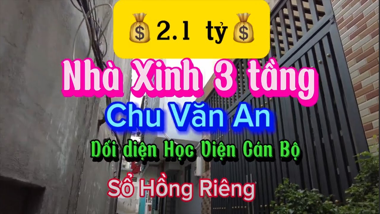 Quá rẻ, 2.1 tỷ căn nhà 3 tầng Sổ Hồng Riêng  Chu Văn An, P12, Bình Thạnh
