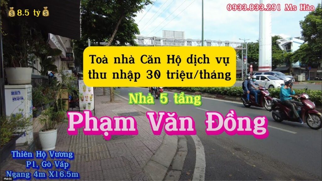 Bán Căn Hộ Dịch Vụ 11 phòng đang khai thác hơn 30 triệu ✔HXH Thiên Hộ Vương,Nguyên Hồng,Gò Vấp