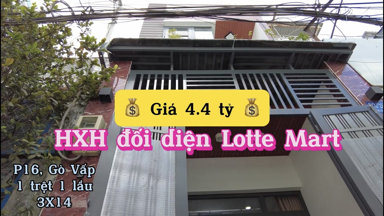4🧄4 Nhà HXH đối diện Lotte Mart, Phường 16 Gò Vấp – Nhà đẹp ở ngay tiện ích xung quanh ngập tràn