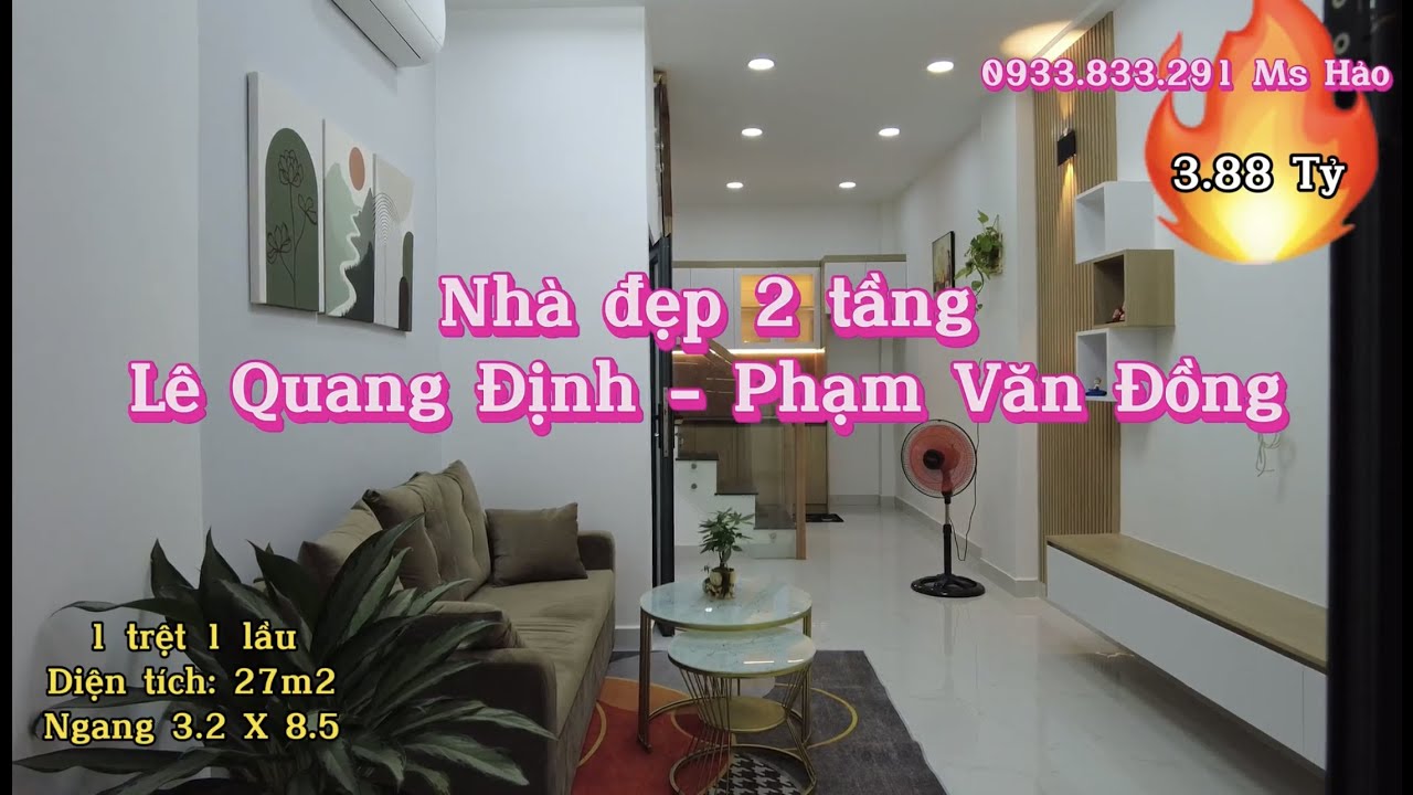 🏠💎 SIÊU PHẨM Sát Mặt Tiền Phạm Văn Đồng – Lê Quang Định | Kết Cấu 2PN – 2WC | Giá 3.88 Tỷ 💎🏠