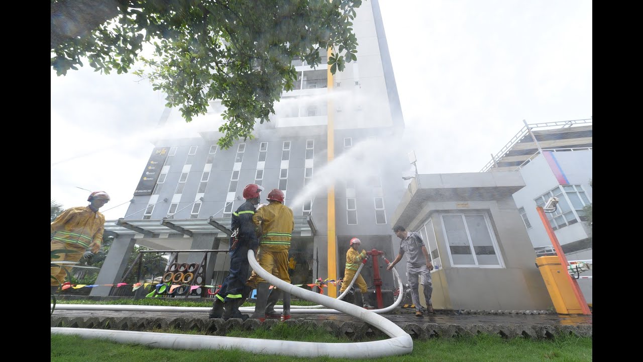 Diễn tập phòng cháy chữa cháy chung cư Him Lam Phú Đông 3.12.2022