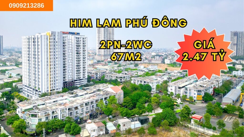 Bán căn hộ Him Lam Phú Đông View Tây Nam nhìn Quận 1 Xem pháo hoa 2 PN 2 WC giá 2.47 tỷ