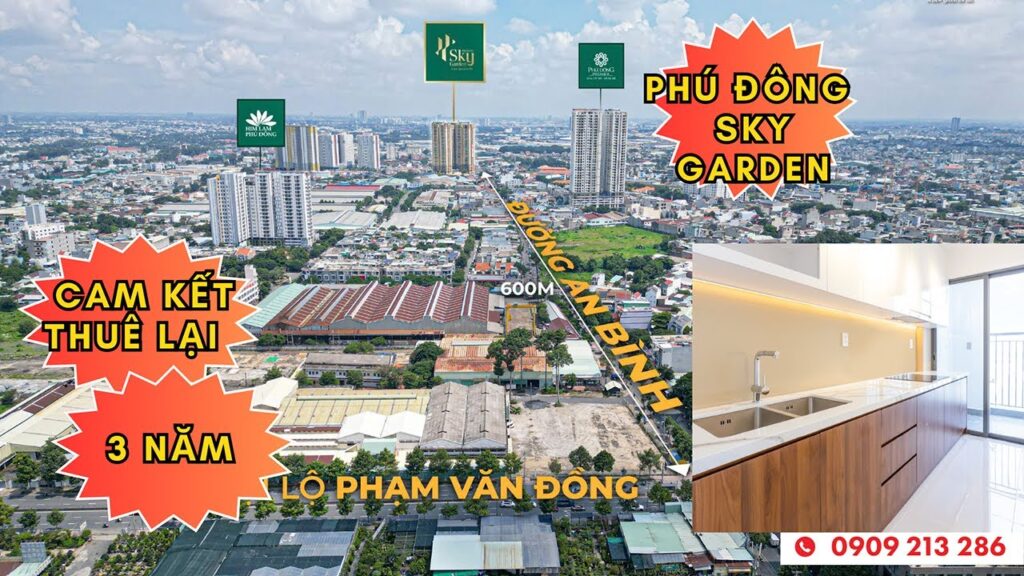 Căn hộ chung cư Phú Đông Sky Garden sắp bàn giao nhà tung chính sách cam kết thuê lại trong 3 năm