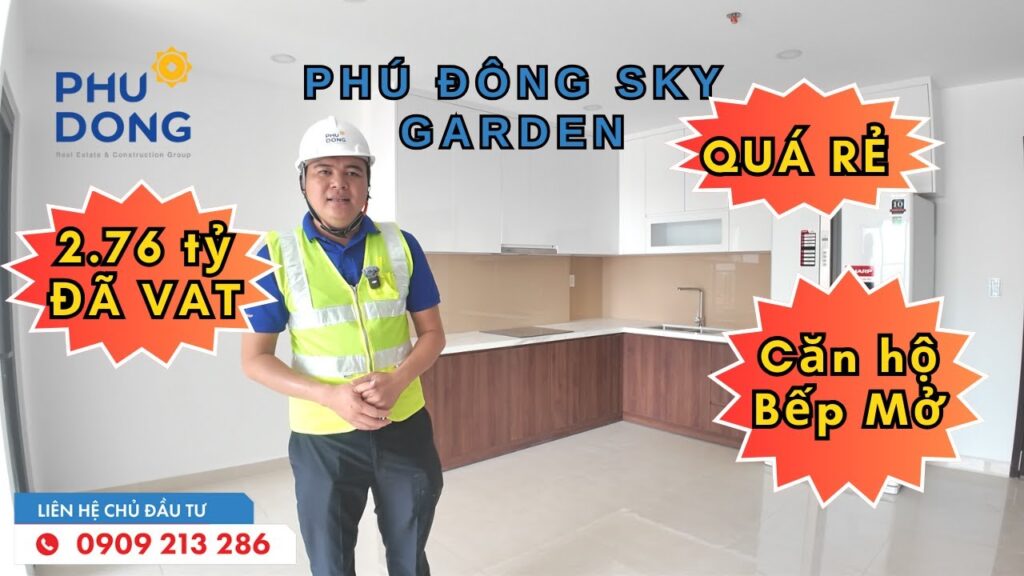 Quá rẻ !!! Căn hộ bếp mở Phú Đông Sky Garden giá 2.76 tỷ đã có VAT, tầng đẹp view Quận 1